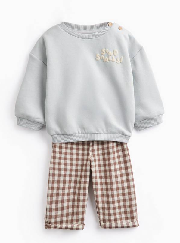 Green Crew Neck Sweatshirt & Trousers Set 18-24 months